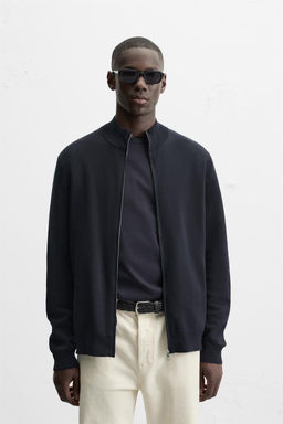 MOCK NECK CARDIGAN WITH ZIP - Zara фото 2