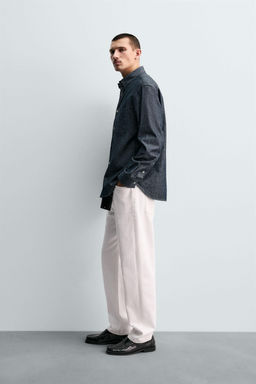 RELAXED FIT DENIM SHIRT - Zara фото 4