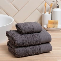 Полотенце махровое Love Life Идеал 30х50 см, серый, 100% хл, 450 гр/м2