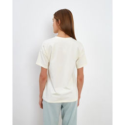 Футболка однотонная женская MINAKU: Basic line, экрю, размер 54