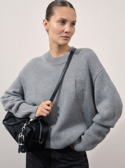 Оверсайз джемпер с шерстью в составе / Zarina