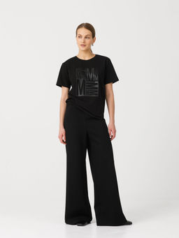 Брюки трикотажные широкие