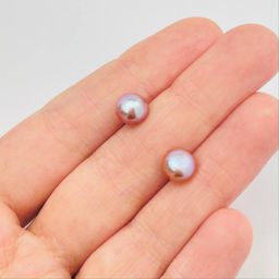 Серьги-пусеты из речного Жемчуга