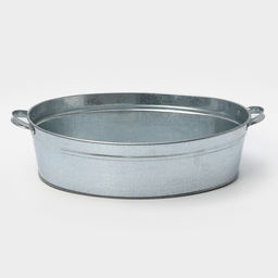 Таз для бани, овальный, с ручками, оцинкованная сталь, 23 л