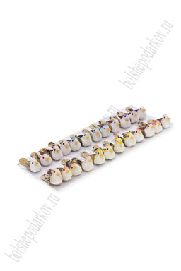 Птички декоративные 2,8 см (24 шт) SF-7838, микс №3