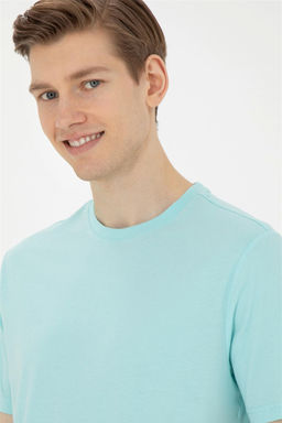 Мужская базовая футболка цвета водного зеленого цвета - U.s. polo assn фото 2