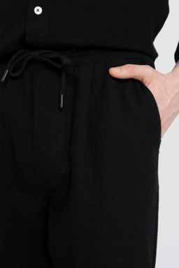 Хлопковые брюки прямого кроя свободного покроя - Defacto фото 8