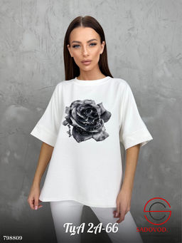 Футболка женская с рисунком розы - Bruno фото 5