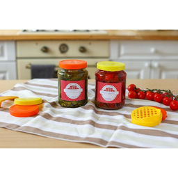 Цена за 2 шт. Крышки для консервирования Альтернатива «Хозяюшка», 82 мм, набор 10 шт., сливная крышка в подарок, МИКС