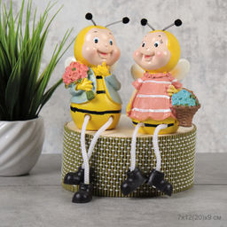 Цена за 2 шт. Фигурка Пчелка висячие ножки 20 см 2 штуки набор / 9864 /уп 60/