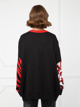 Джемпер женский ZZ-07011 black/red/white - Eleganzza фото 3