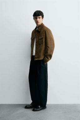 FAUX SUEDE REGULAR FIT JACKET - Zara фото 4