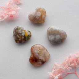 Сердце из цветочного Агата