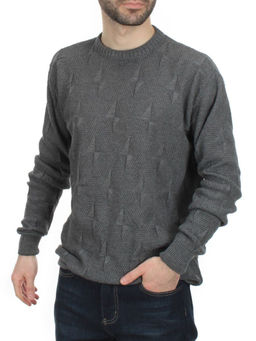 G636 GRAY Джемпер мужской (100% шерсть) - Fashion фото 3