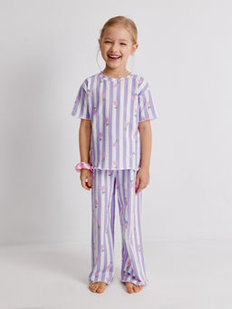 ACOOLA / Пижама детская для девочек Pelino лавандовый  фото 7