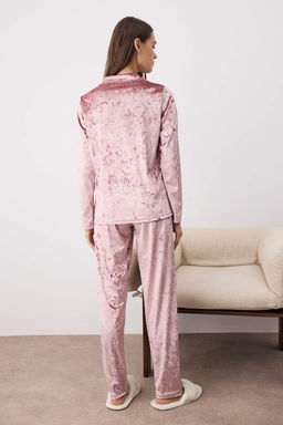 Pembe Kadife Orme Pijama Tak?m? THMAW26PT00192 - Trendyolmilla фото 4