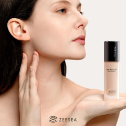 ZEESEA Тональная основа увлажняющая стойкая Silky Lasting Foundation, тон HC02 нейтральный натуральный белый, 30 мл  фото 6