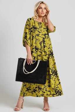 Платье 6168/02/Горчичный, черный