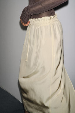 ZW COLLECTION MIDI SKIRT WITH DRAWSTRINGS - Zara фото 4