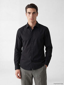Slim Fit Poplin Erkek G?mlek