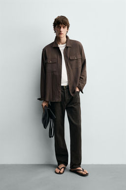 CAMISA FLUIDA RELAXED FIT / Marr?n