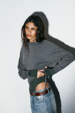 KNIT SWEATER WITH TIE DETAILS - Zara фото 5
