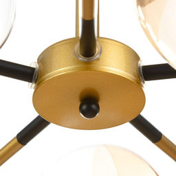 Люстра «Мерлия» 5хЕ27 40 Вт черно-золотой 60×60×27 см BayerLux