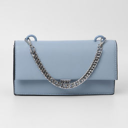 Цена за 2 шт. Цепочка для сумки, с карабинами, металлическая, плоская, плотное плетение, 15×10 мм, 30 см, цвет серебряный