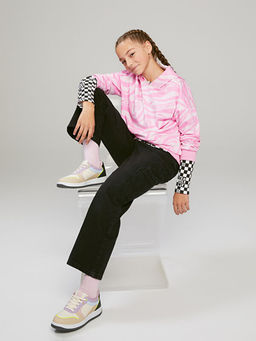 Basic Pamuklu Geni? Pa?a K?z ?ocuk Jean Pantolon