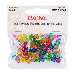 Бусина Zlatka MIX акрил ARO-1 9 х 10 мм 25 г №01 ассорти - Preciosa фото 3