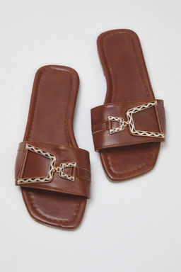 Trendyolmilla Shoes Siyah Aksesuar Detayl? Duz Kad?n S?k Terlik TAKSS25TE00047  фото 7