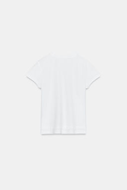 CAMISETA MANGA CORTA EFECTO DOBLE / Blanco - Zara фото 5
