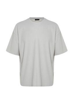 TRENDYOL MAN Kahverengi Premium Oversize Bisiklet Yaka K?sa Kol Dokulu K?r?smaz Ottoman T-Shirt TMNSS23TS00081 - Trendyolmilla фото 10