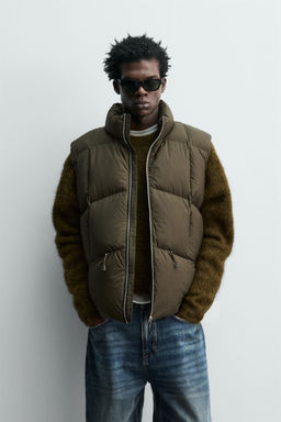 100% FEATHER PUFFER GILET - Zara фото 2