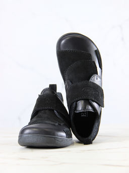 Ботинки женские демисезонные черные 206.NATAbl.Черная кожа+черная замша/Байка