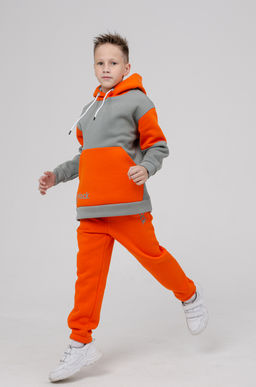 886Д Костюм детский "Серый/оранжевый"