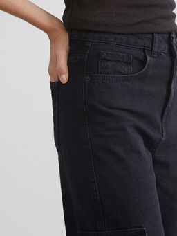 Wideleg Kad?n Kargo Jean Pantolon