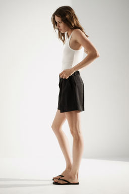 Pantal?n corto sastre con cintur?n - H&m фото 4