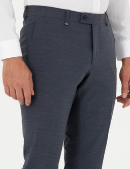 Koyu Mavi Slim Fit Y_nl_ Kuma_ Pantolon
