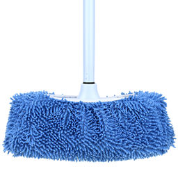 Насадка на швабру Служанка микрофибра 30х13см, на резинке, голубой, упаковка: на картоне, Домашняя мода (Россия)