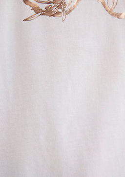 Kelebek Bask?l? Beyaz Tisort - Mavi фото 6