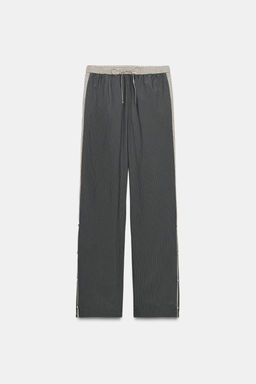 STRIPED VISCOSE BLEND TROUSERS - Zara фото 20