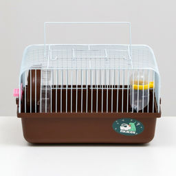Клетка для грызунов Пижон, 27 х 21 х 17 см, коричневая фото 2