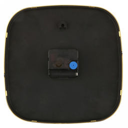 Часы настенные "Эдем" 21,3х21,3х4см, мягкий ход, циферблат шоколадный; цифры арабские, золотой; корпус пластик, золотой; в коробке (Китай)