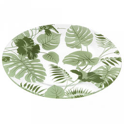 Джангл (Jungle) Тарелка мелкая стеклянная д260мм, h2см, зеленый, Pasabahce (Россия) - Домашняя мода фото 2