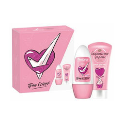 РЕКСОНА+БАРХАТНЫЕ РУЧКИ набор "Прям в сердце" (део-ролл 50мл+крем д/рук 45мл) 2025