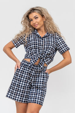 Костюм женский Натали из хлопка в клетку  фото 53