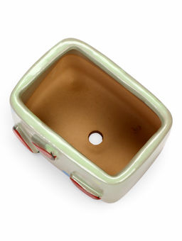 Декоративный горшок для цветов «Арбуз», 10.5×7.5×8 см, керамический, Greengo