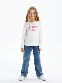 Bisiklet Yaka K?z ?ocuk Ti??rt - Waikiki фото 5