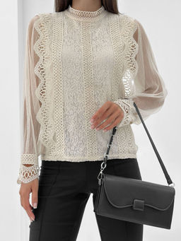 Блузка Сидни (пудровый) - Nadi bordo фото 49